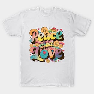 Peace And Love Hippie 1960`s 1970`s T-Shirt